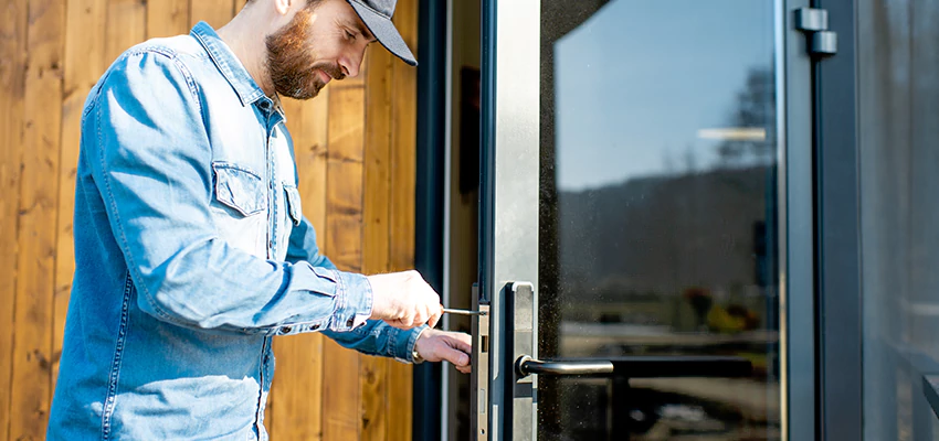 Frameless Glass Storefront Door Locks Replacement in Davie, FL